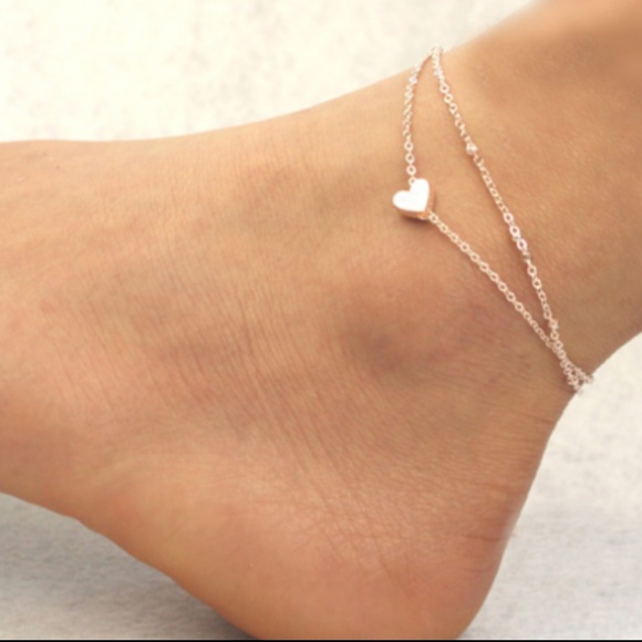 HEART CHARM ANKLET - Picture 1 of 4